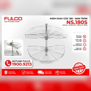 Mâm xoay tủ bếp 180 độ fulco ns.180s - 800mm