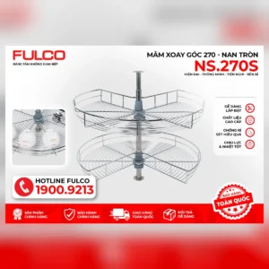 Mâm xoay tủ bếp 270 độ fulco fc56 - 800mm