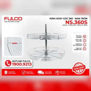 Mâm xoay tủ bếp 360 độ fulco ns.360s