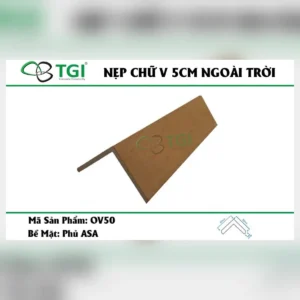 Nẹp chữ v 5cm ngoài trời ov50