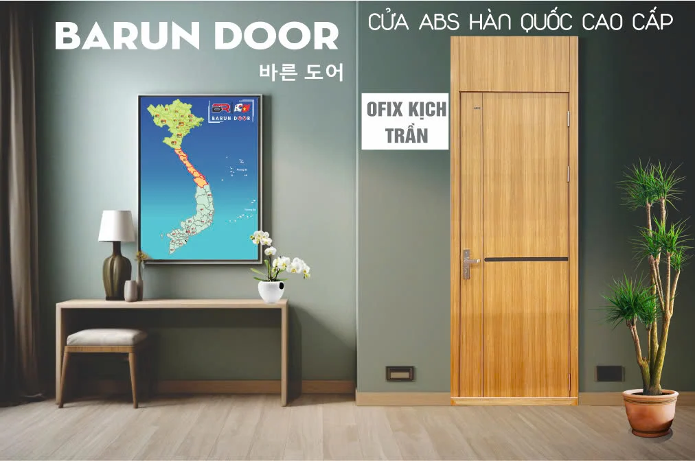 Cửa ô fix kịch trần BARUN cao chạm trần trong không gian hiện đại