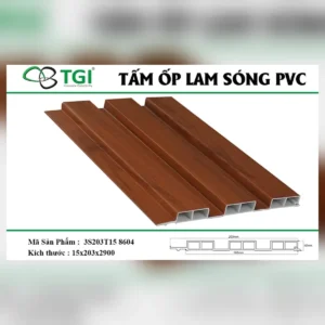 Tấm ốp lam sóng pvc 3s203t15