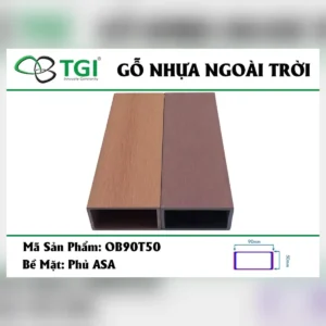 Thanh lam gỗ nhựa ngoài trời ob90t50