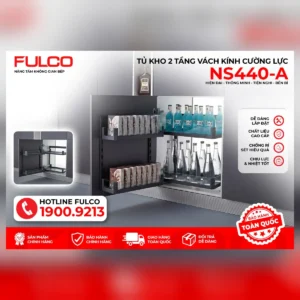 Tủ kho 2 tầng kính cường lực fulco ns440-a