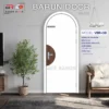 Cửa vòm BRV-08 màu trắng nhấn nửa vòng tròn màu gỗ