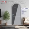 Cửa vòm BRV-10 chia mảng tam giác chéo phối hai tông xám