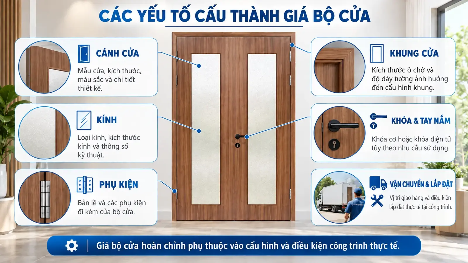 Các yếu tố cấu thành giá bộ cửa đôi BR-K3 BARUN